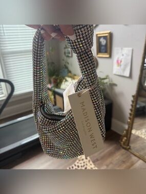 Madison West Holographic Crystal Handbag